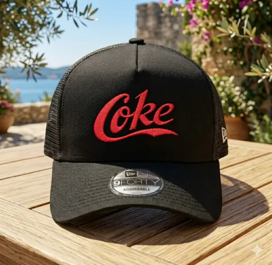 Discover Coke Logo Trucker Cap