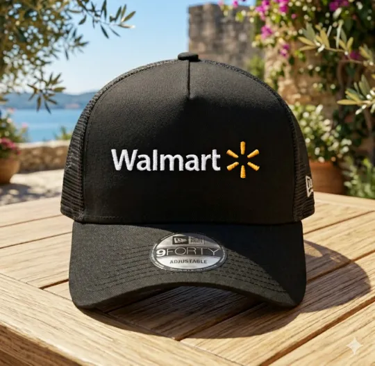 Discover Walmart Logo Trucker Hat  Adjustable Cap