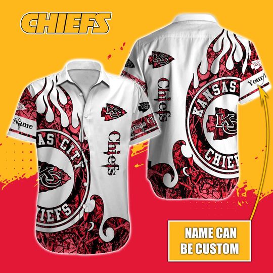 Discover football Kansas City Chiefs Custom Name Realtree Hunting Hawaiian Shirt