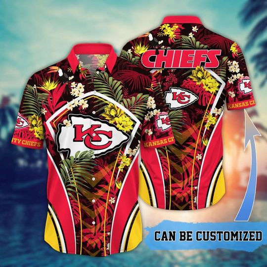 Discover football Kansas City Chiefs Custom Name Flower Summer Tropical Hawaiian Shirt