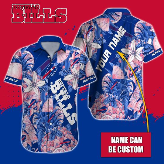 Discover football Buffalo Bills Custom Name Special Tropical Fruit Hawaiian Shirt