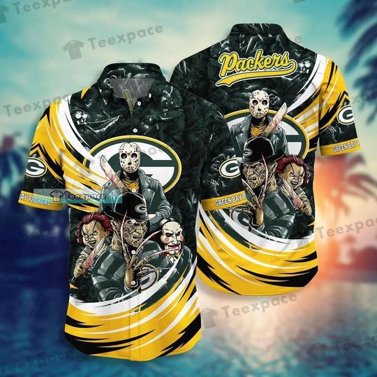 Discover football Green Bay Packers Jason Voorhees Leatherface Hawaiian Shirt