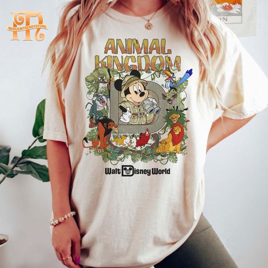 Vintage Disney Animal Kingdom Mickey Safari Shirt, Retro Animal Kingdom Comfort Colors Shirt
