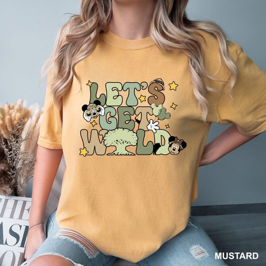 Discover Disney Let's Get Wild Shirt, Comfort Colors Shirt, Disney Family Vacation 2025, Disney Safari, Animal Kingdom