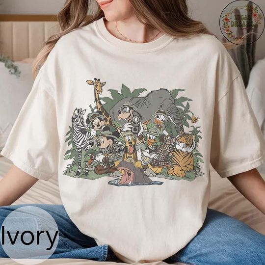 Discover Vintage Retro Mickey & friends Animal Kingdom Wild about Disney shirt