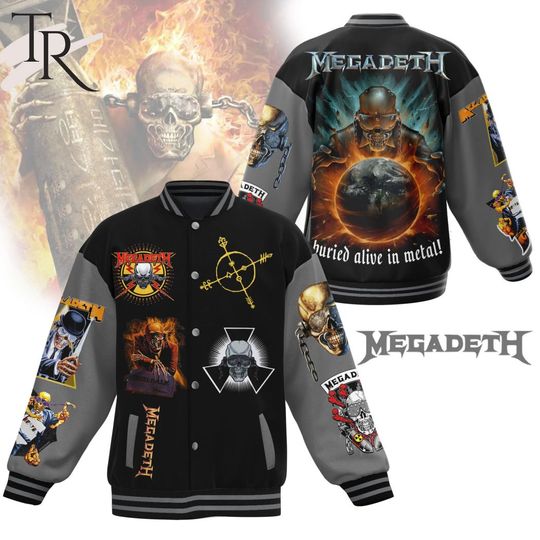 Discover Megadeth Buried Alive In Metal Baseball Jacket