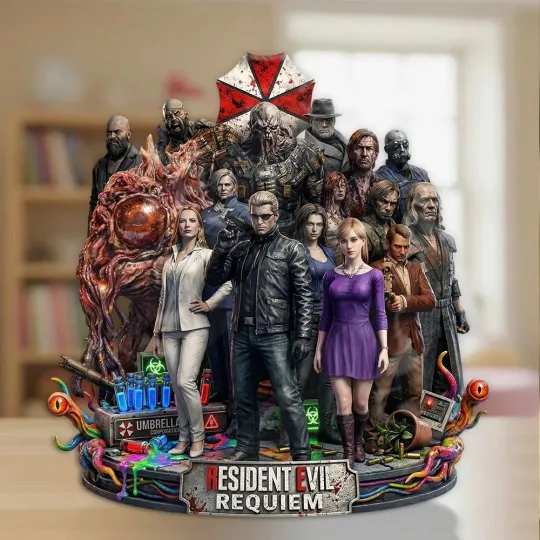 Discover Resident Evil Requiem Shape Acrylic Plaque