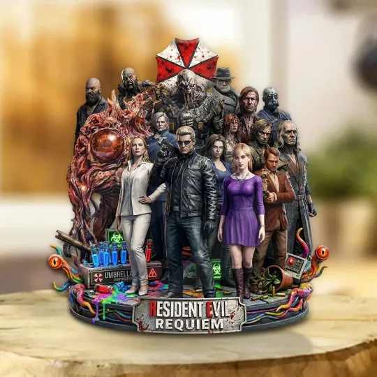 Discover Resident Evil Requiem Shape Acrylic Plaque