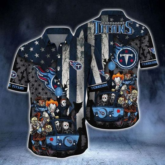 Discover football Tennessee Titans Halloween Hawaiian Shirt