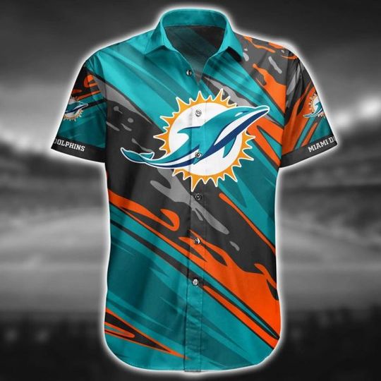 Discover football Miami Dolphins The Simpsons Aqua Hawaiian Shirt