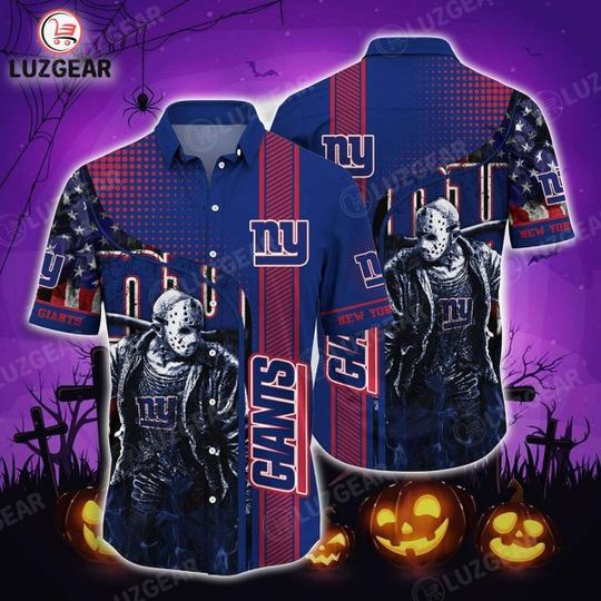 Discover football New York Giants Halloween Jason Voorhees Hawaiian Shirt