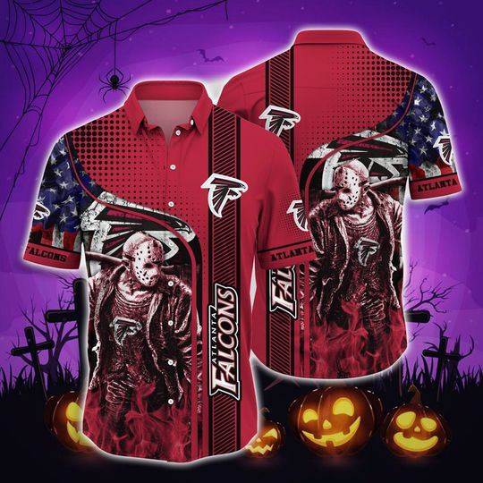 Discover football Atlanta Falcons Halloween Jason Voorhees Hawaiian Shirt