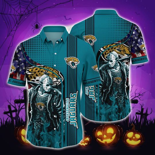 Discover football Jacksonville Jaguars Halloween Jason Voorhees Hawaiian Shirt