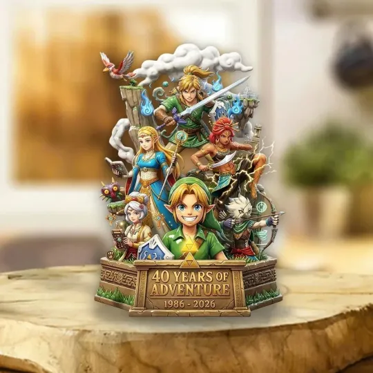 The Legend of Zelda 40th Anniversary Shape Acrylic Plaque