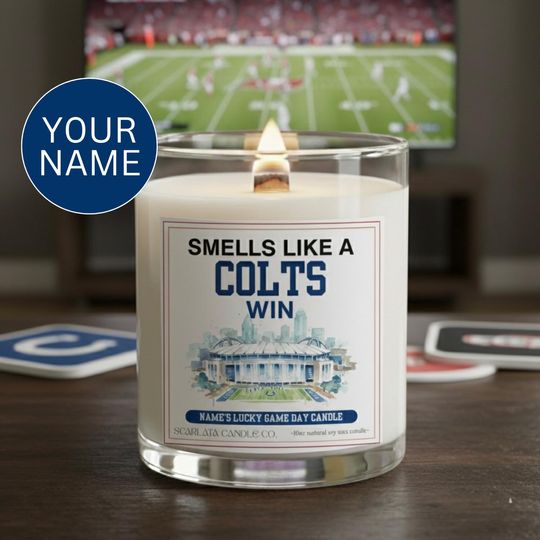 Discover Personalized Atlanta Falcons Candle  Custom Natural Soy Candle  Wooden Wick  Football Fan Gift  football