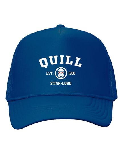 Discover Quill Est 1980 Star Lord Foam Mesh-Back Trucker Cap, Quill Star Lord Cap, Guardians Of The Galaxy Hat, Avengers Hat, Peter Quill Cap