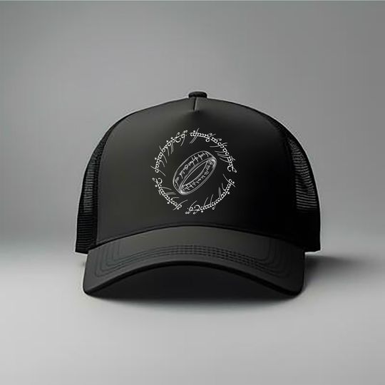 Discover Lord of the Rings Foam Mesh-Back Cap, LOTR Gifts, Cottage Core Cap, Lord of the Rings Hat, Gifts for Book Lovers, Fantasy Gifts Hobbit Cap