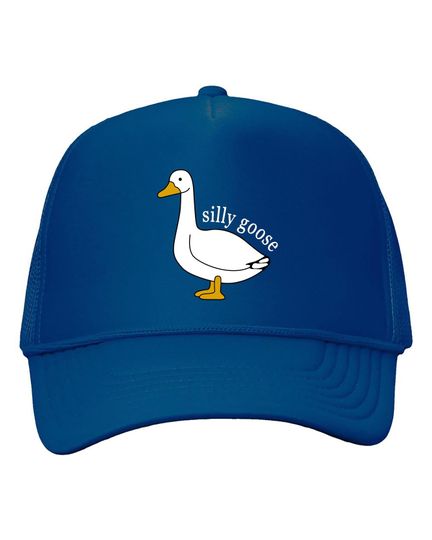 Discover Silly Goose Foam Mesh-Back Trucker Cap, Goose Bumps Cap, Funny Hats, Funny Goose Bumps Cap, Animal Lover Camping Hat