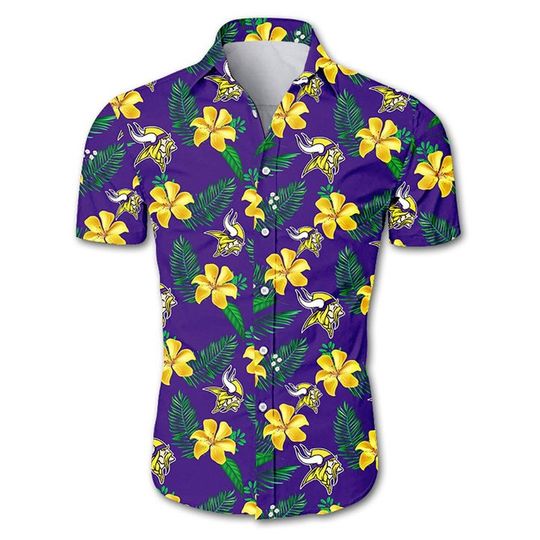 football Minnesota Tropical Flower Summer Hawaiian Shirt