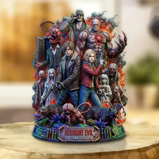 Discover Resident Evil 30th Anniversary Shape Acrylic Plaque