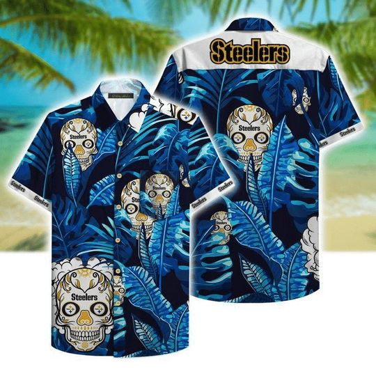 Discover football Pittsburgh Steeler Skull Special Hawaiian Shirt