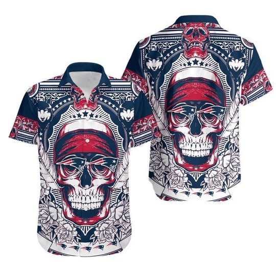 Discover football New England Patriots Special Skull Hawaiian Shirt