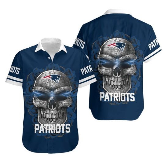 Discover football New England Patriots Iron Skull Hawaiian Shirt