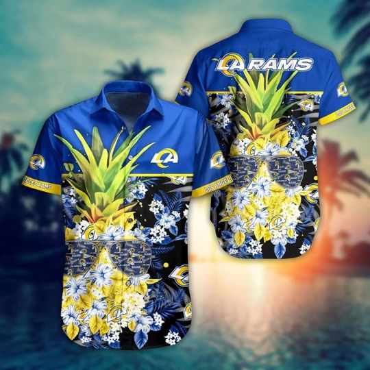Discover football Los Angeles Rams Pineapple Design New Trending Hawaiian Shirt