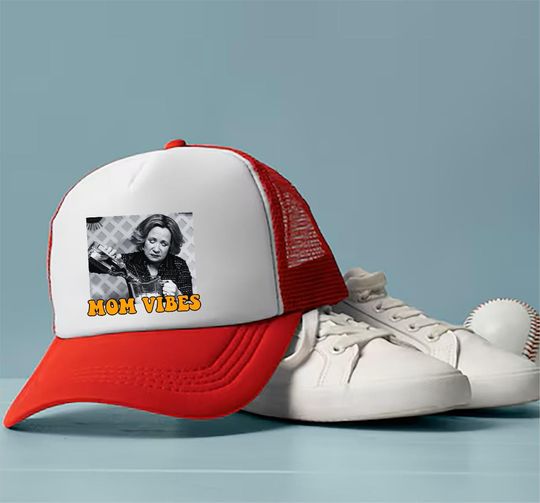 Discover Mom Vibes Foam Mesh-Back Cap, Mother's Day Gift, Mom Life Cap, Retro Mother Cap, Cool Mom Gifts, 90's Momma Cap