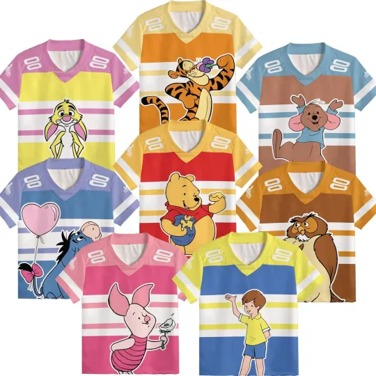 Discover Custom Winnie the Pooh Football Jersey for Fans