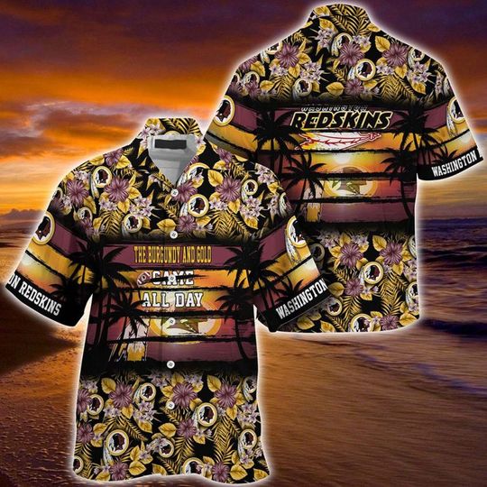 Discover football Washington Redskins Floral Graphic For Sports Enthusiast Hawaiian Shirt