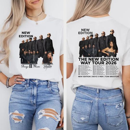 Discover New Edition Way Tour 2026 Shirt, R&B Concert Shirt, New Edition Way Tour Concert Shirt, Concert Matching Shirt For Fans