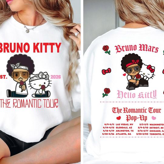 Discover Bruno Mars Romantic Tour 2026 Ver 2 T-Shirt, Concert Merch, Fan Gift, Music Lover Shirt, Vintage Style Graphic Tee