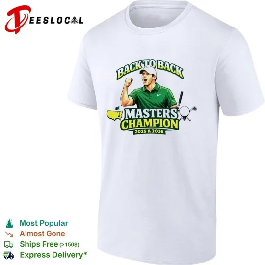 Discover Rory McIlroy Masters Champion 2026 Funny Golf T-Shirt Mens Graphic Tee