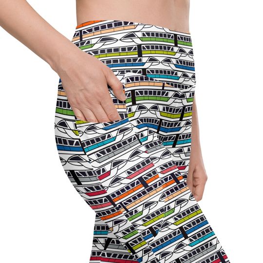 Disney Monorail Leggings with pockets | Wear to Disney | Disney Vacation | Run Disney Leggings