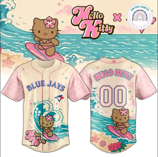 Toronto Blue Jays X Hello Kitty Surfing Kawaii Summer 2026 Jersey