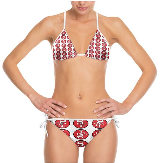 SF Team 49ers Summer Beach Women's Bikini Swimsuit