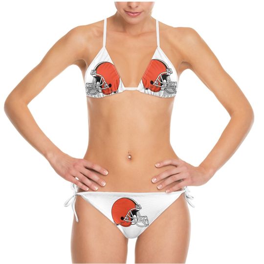 Clevelang Team Browns Summer Beach Women's Bikini Swimsuit