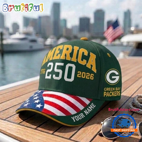 Personalized Green Bay Packers 250th Anniversary of America Classic Cap