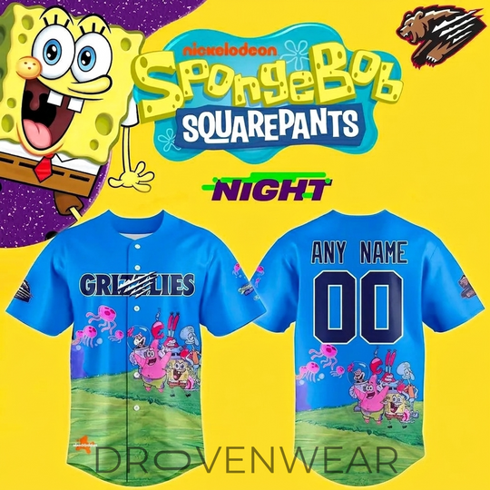 Fresno Grizzlies SpongeBob Night Limited Personalized Baseball Jersey