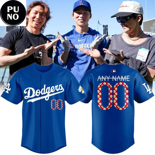 Discover Los Angeles Dodgers x G-Dragon Floral 2026 Personalized Baseball Jerse