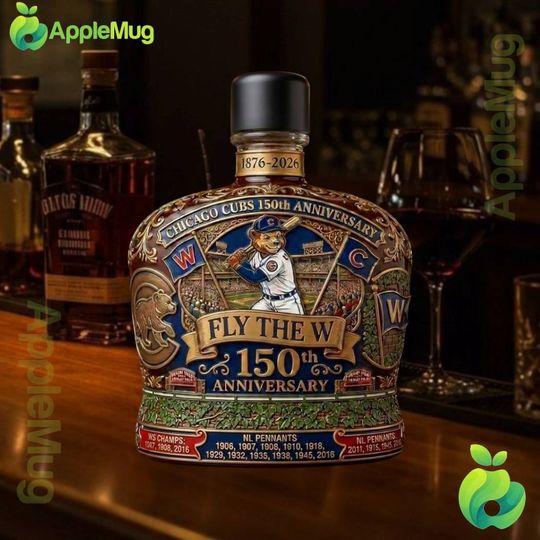 Chicago Cubs Fly The W 150th Anniversary Whiskey Bottle