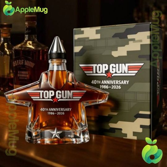 Top Gun 40th Anniversary Fighter Jet Whiskey Bottle