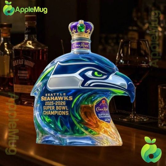 Seattle Seahawks 2025-2026 Super Bowl Champions Whiskey Bottle