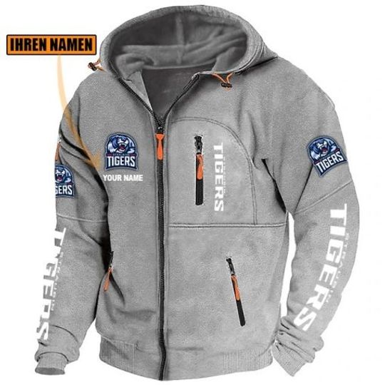 Straubing Tigers Individueller Name Neue Version Zip Tactical Hoodie