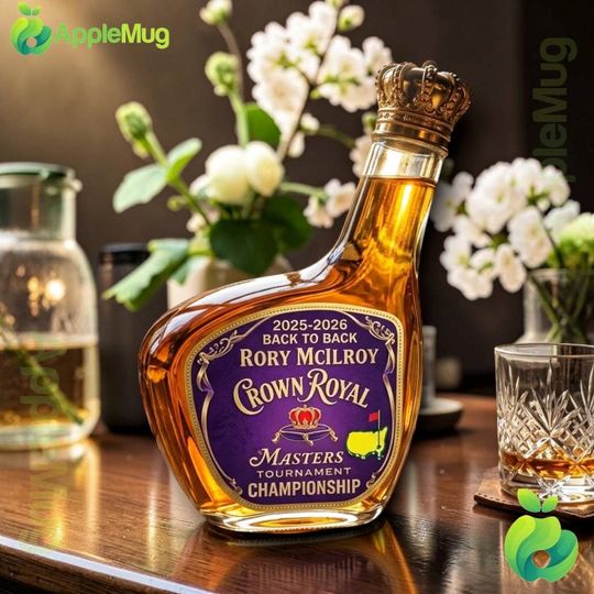 Rory Mcilroy Back To Back Masters Tournament Championship 2025-2026 Whiskey Bottle