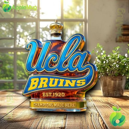 UCLA Bruins Champions Made Here Whiskey Bottle