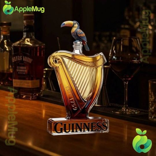Guinness Logo The Heritage Harp Whiskey Bottle