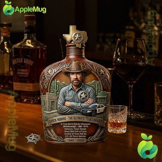 Chuck Norris The Ultimate Texas Ranger 19402-206 Whiskey Bottle