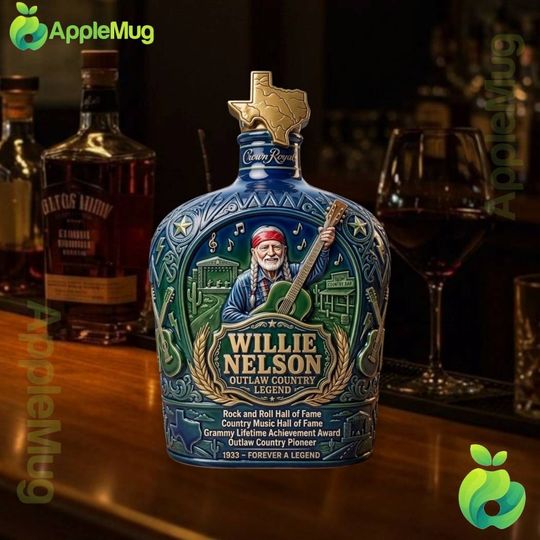 Nelson Outlaw Country Legend 1933-forever A Legend Whiskey Bottle